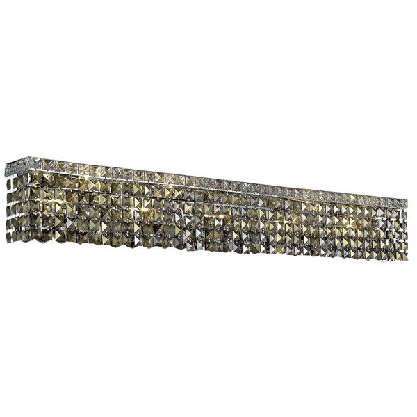 Maxime Chrome 44-Inch 10-Light Wall Sconce with Smoky Royal Cut Crystal, image 1