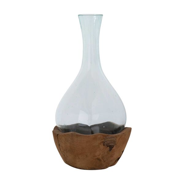 Brown Recycled Glass Vase, image 1