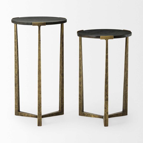 Atticus Black Wood Nesting Accent Tables, (Set of Two), image 3
