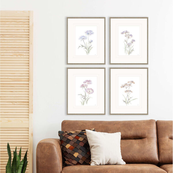 Queen Annes Lace Green 21 x 25 Inch Floral and Botanical Wall Art, Set of Four, image 1