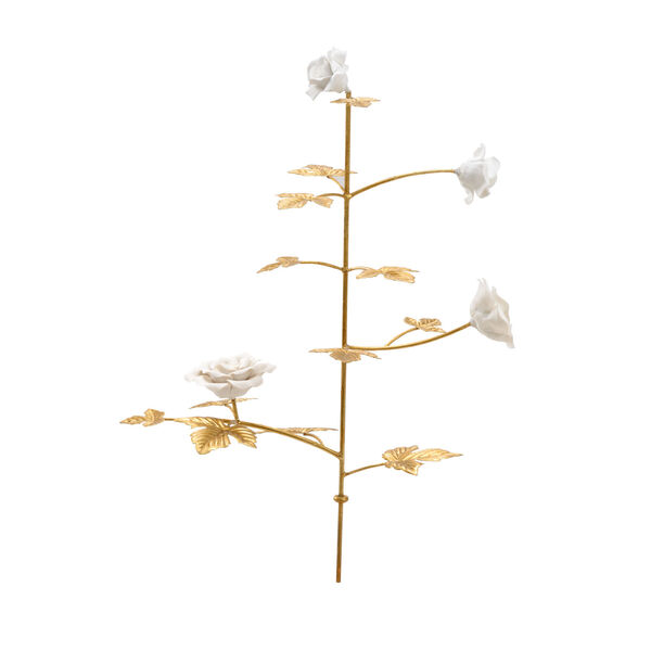 Gold and White Medium Rose Stem, image 1