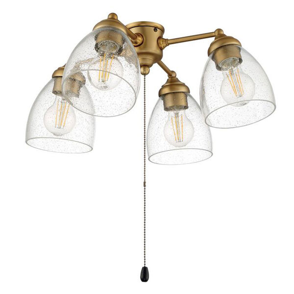 Satin Brass 20-Inch Four-Light LED Fan Light Kit, image 3