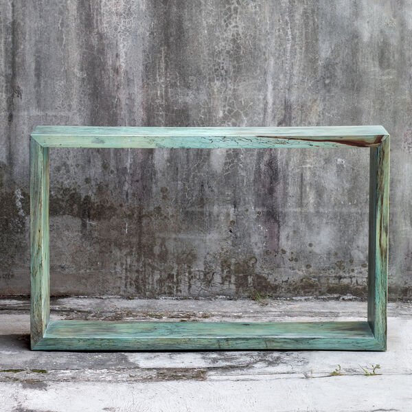 Teo Caribbean Blue and Green Console Table, image 3