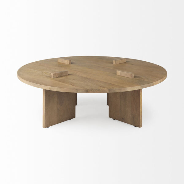 Aida Natural Brown Round Coffee Table, image 3