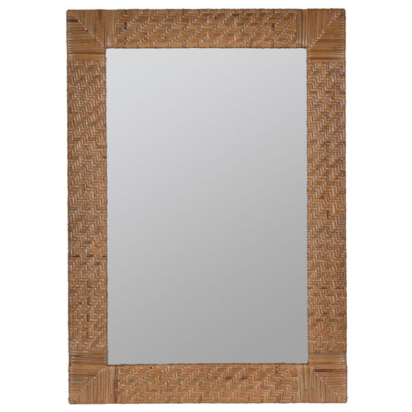 Alexina Natural Rattan 37 x 25-Inch Wall Mirror, image 1