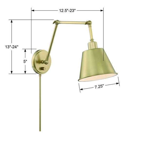 Mitchell Aged Brass 31-Inch One-Light Wall Sconce, image 6