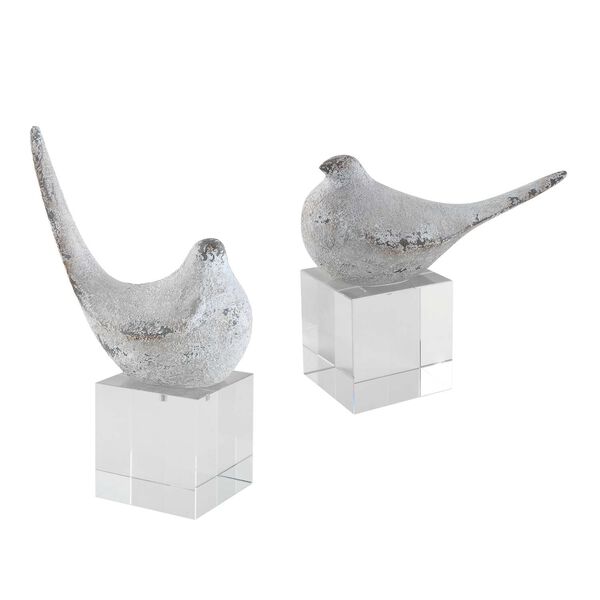 Better Together Textured Silver and Gray Bird Sculptures, Set of 2, image 2