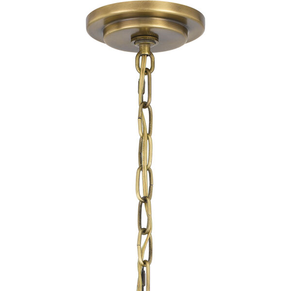 Colonel Weathered Brass Three-Light Mini Pendant with Transparent Glass, image 5
