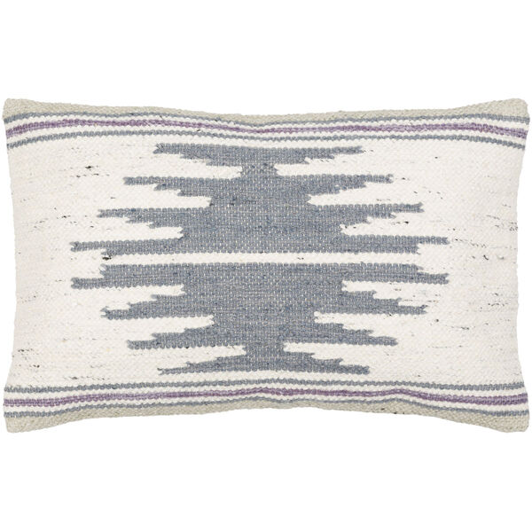 Alamosa Charcoal, Denim and Bright Purple 14-Inch Pillow, image 1