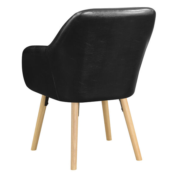 Take a Seat Black Faux Leather Charlotte Accent Chair, image 5