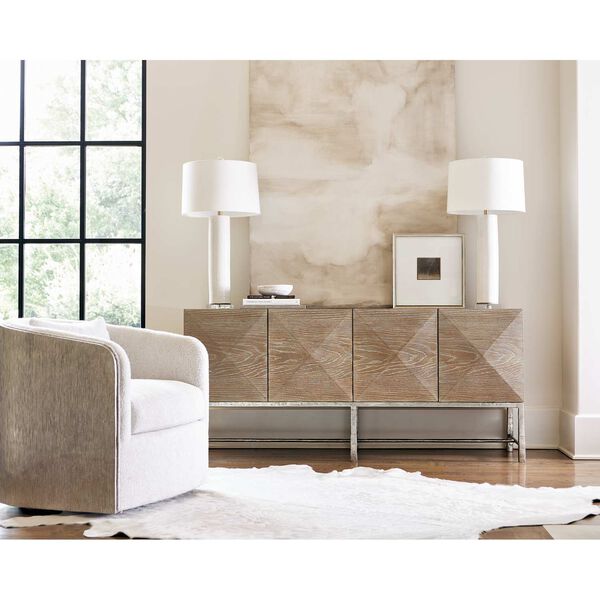 Aventura Marcona Frosted Nickel Entertainment Credenza, image 2