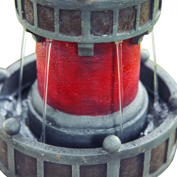 Multi-Color Outdoor Rotating Solar Powered Light House Fountain, image 6