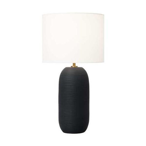 Fanny Rough Black Ceramic 28-Inch One-Light Table Lamp, image 1