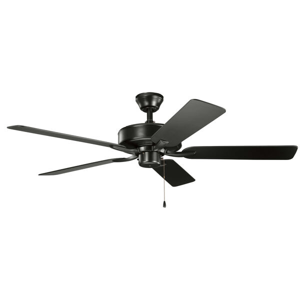 Basics Pro Satin Black 52-Inch Patio Ceiling Fan, image 1