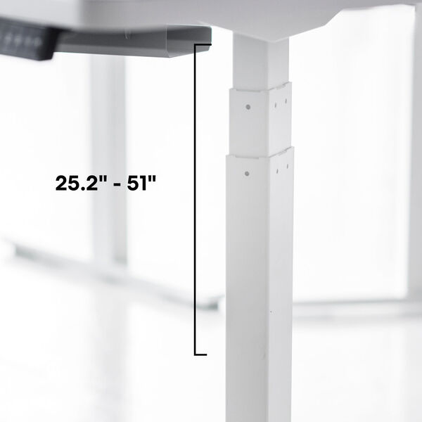Autonomous White Frame Black Classic Top Premium Adjustable Height Standing Desk, image 6