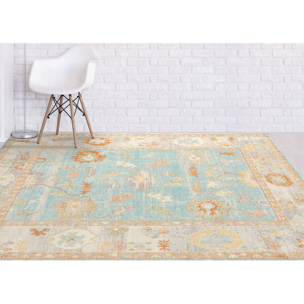 Bohemian Light Blue Rectangle 5 Ft. 1 In. x 7 Ft. 6 In. Rug, image 3