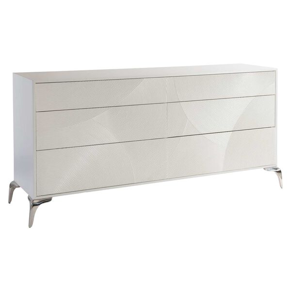 Montoya Frosted Pearl and Stainless Steel Dresser, image 2