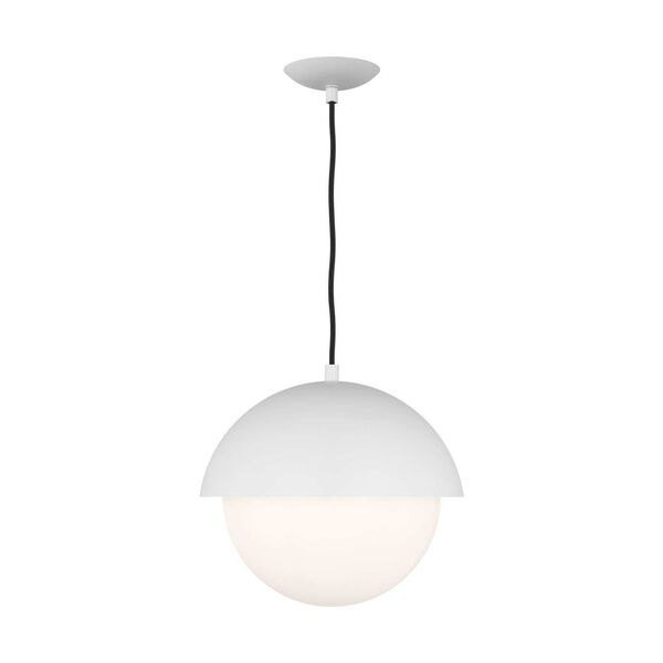Hyde One-Light Medium Pendant with Opal Glass Shade by Drew and Jonathan, image 1