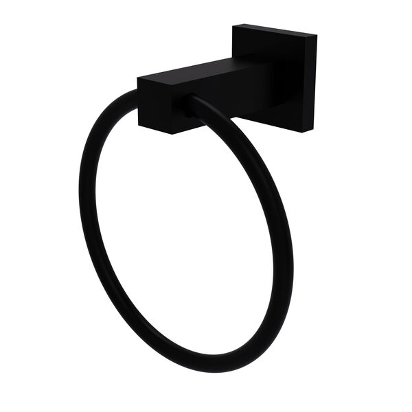 Montero Matte Black Four-Inch Towel Ring, image 1