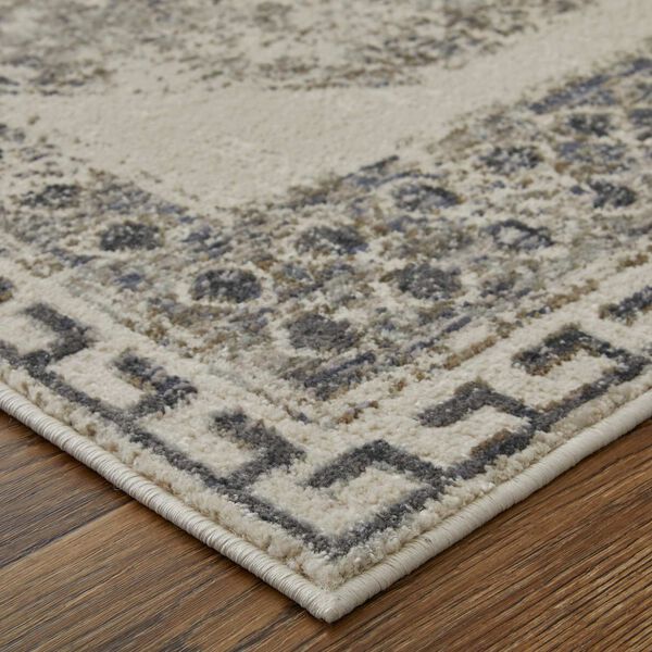 Kano Classic Distressed Ivory Taupe Gray Area Rug, image 5