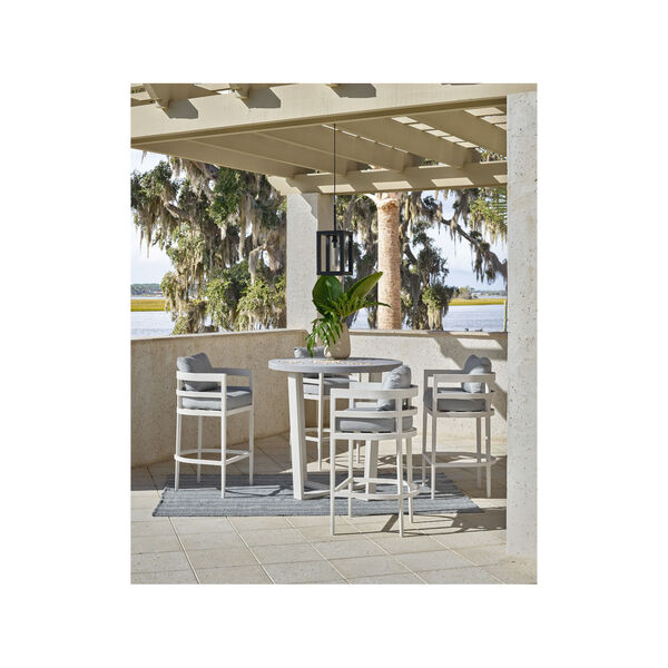 South Beach Chalk White Aluminum  Bar Table, image 5