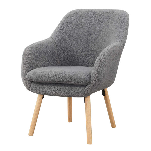 Take a Seat Charlotte Sherpa Gray Accent Chair, image 1