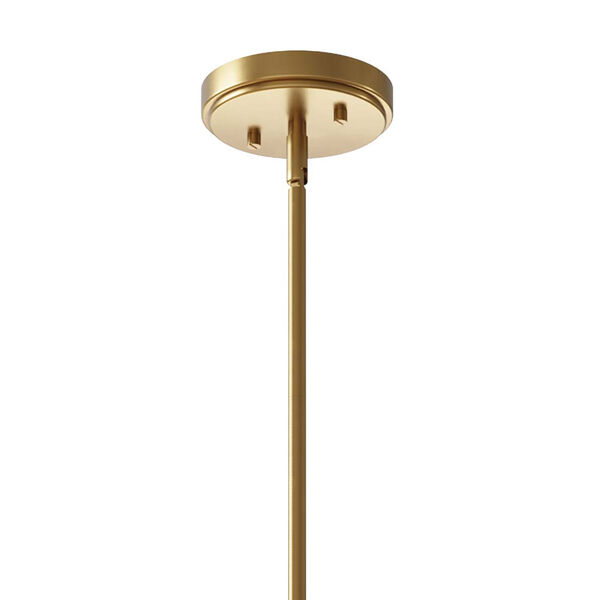 Kimrose Brushed Natural Brass One-Light Mini Pendant, image 2