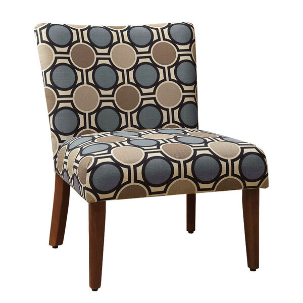 Accent Chair, Blue and Tan, image 1