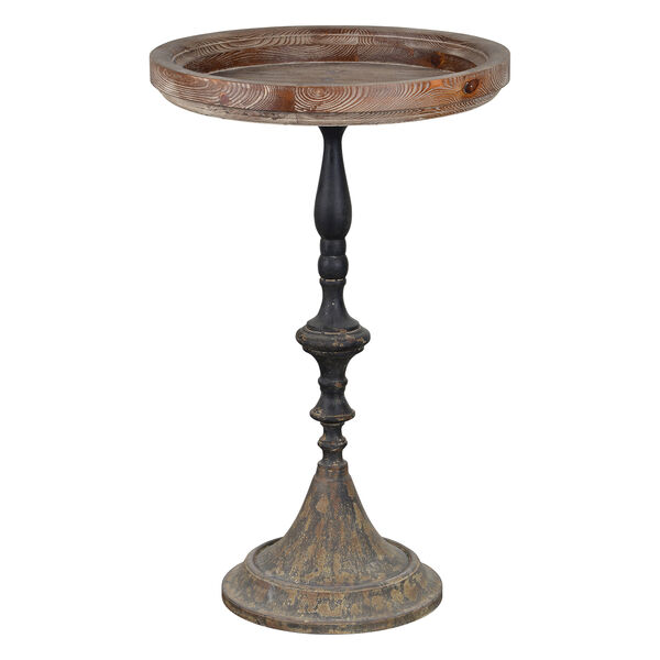 John Driftwood and Rustic Black Side Table, image 1