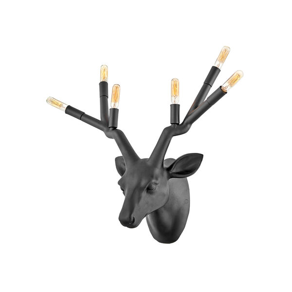 Stag Black Six-Light Plug-In Wall Sconce, image 2