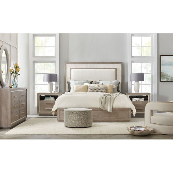 Serenity Gray Wash Rookery Upholstered Panel Bed, image 4