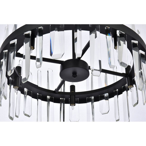 Serena Black and Clear 20-Inch Round Pendant, image 5