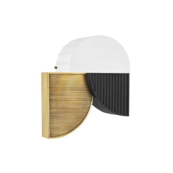 Construct Aged Brass Two-Light LED Wall Sconce, image 1