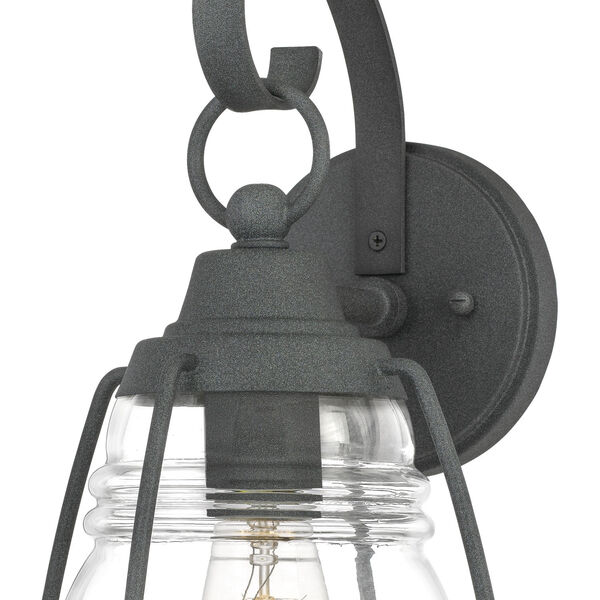 Admiral Mottled Black 16-Inch One-Light Outdoor Lantern with Clear Glass, image 4