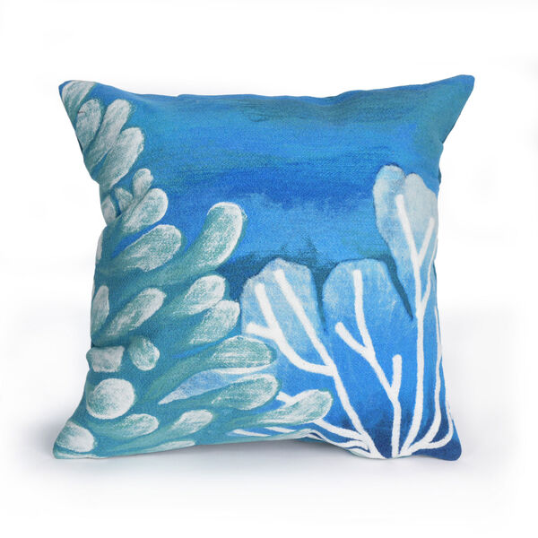 Visions III Blue 20-Inch Reef Outdoor Pillow, image 2