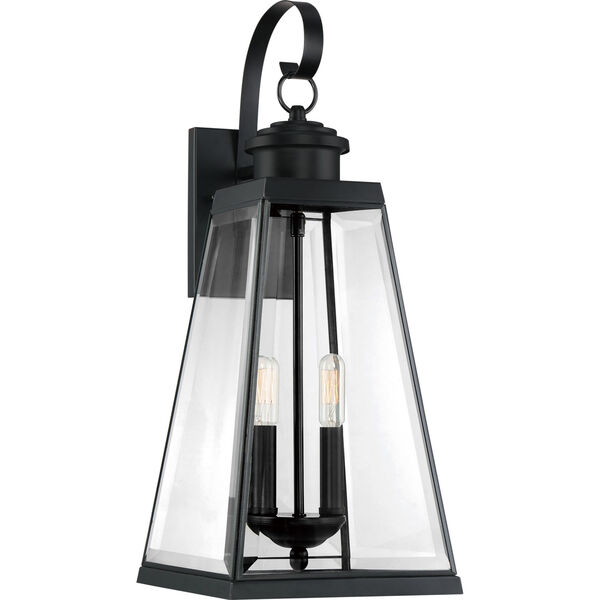 Paxton Matte Black Nine-Inch Two-Light Outdoor Wall Sconce, image 1