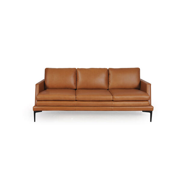 Uptown Tan 75-Inch Full Leather Sofa, image 1