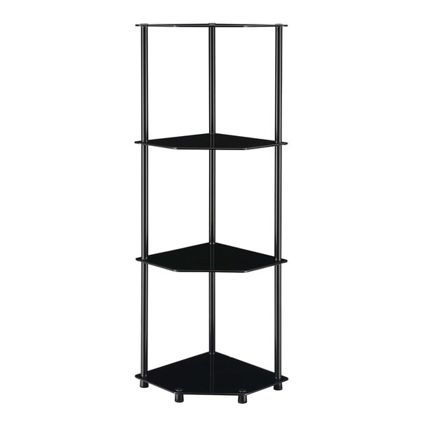 Designs2Go Classic Black Four-Tier Corner Shelf, image 1