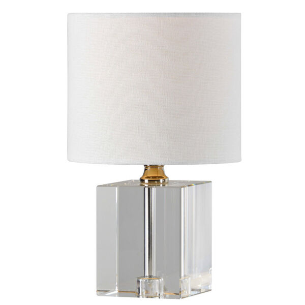Sloane Crystal and Polished Nickle 12-Inch One-Light Crystal Lamp, image 1
