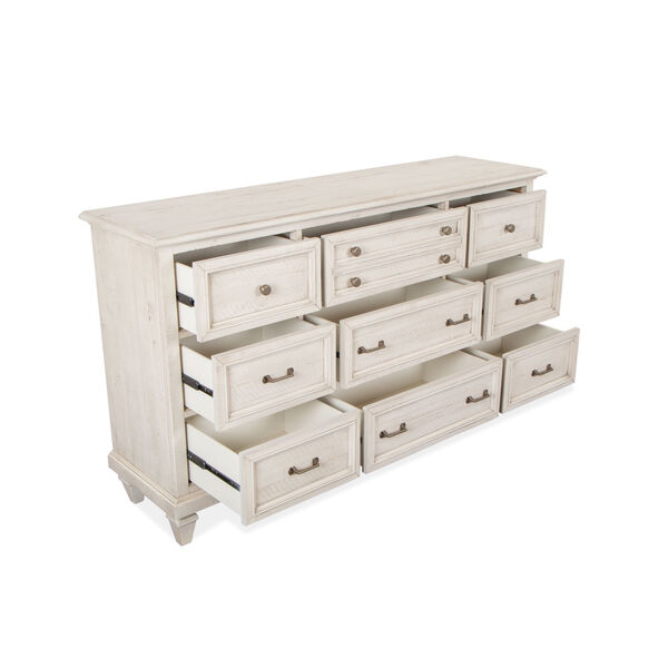 Newport White Drawer Dresser, image 3