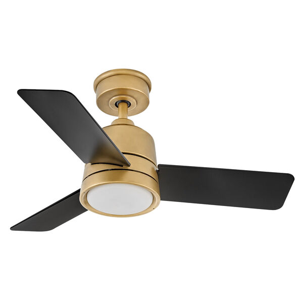 Chet Heritage Brass and Matte Black 36-Inch LED Ceiling Fan, image 3