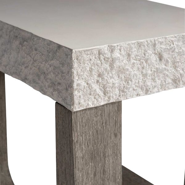 Bristol Sand Gray Weathered Teak Outdoor Side Table, image 6