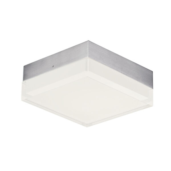 Illuminaire Ii Satin Nickel One-Light LED Flush Mount with Acrylic Shade 3000 Kelvin 920 Lumens, image 1