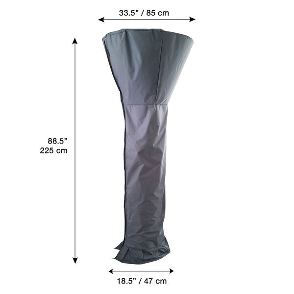 Black Protective Cover for Standard Gas Patio Heater, image 3