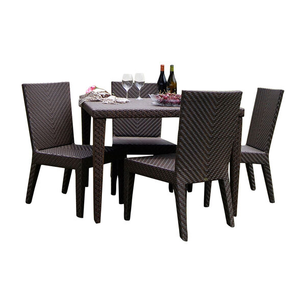 Soho Canvas Aruba Five-Piece Square Dining Side Chair Set with Cushions, image 1
