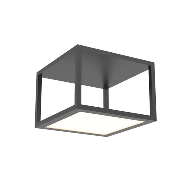 Cubix Satin Black One-Light Medium LED Flush Mount, image 1