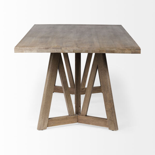 Legolas II Brown Rectangular Solid Wood Dining Table, image 4