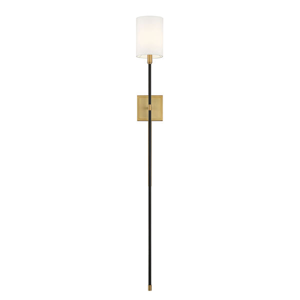 Chelsea White and Natural Brass One-Light Wall Sconce, image 3