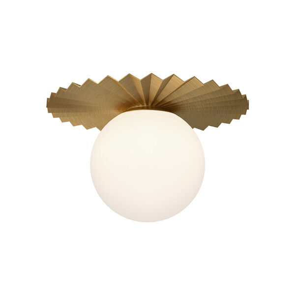 Plume One-Light Flush Mount with Opal Glass, image 1