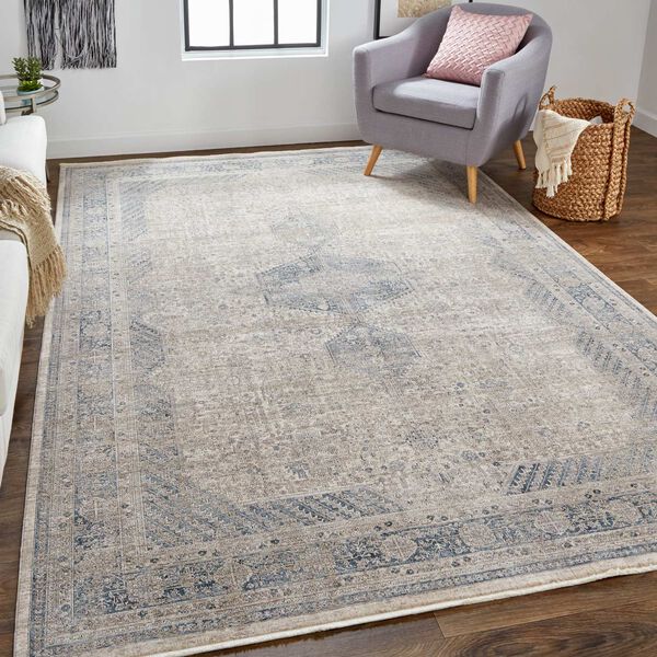 Marquette Taupe Gray Blue Area Rug, image 3